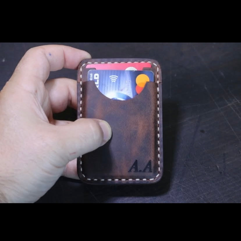 Handmade Card Holder, Brown Card Holder Business Card, Mini Wallet, Special Card Holder