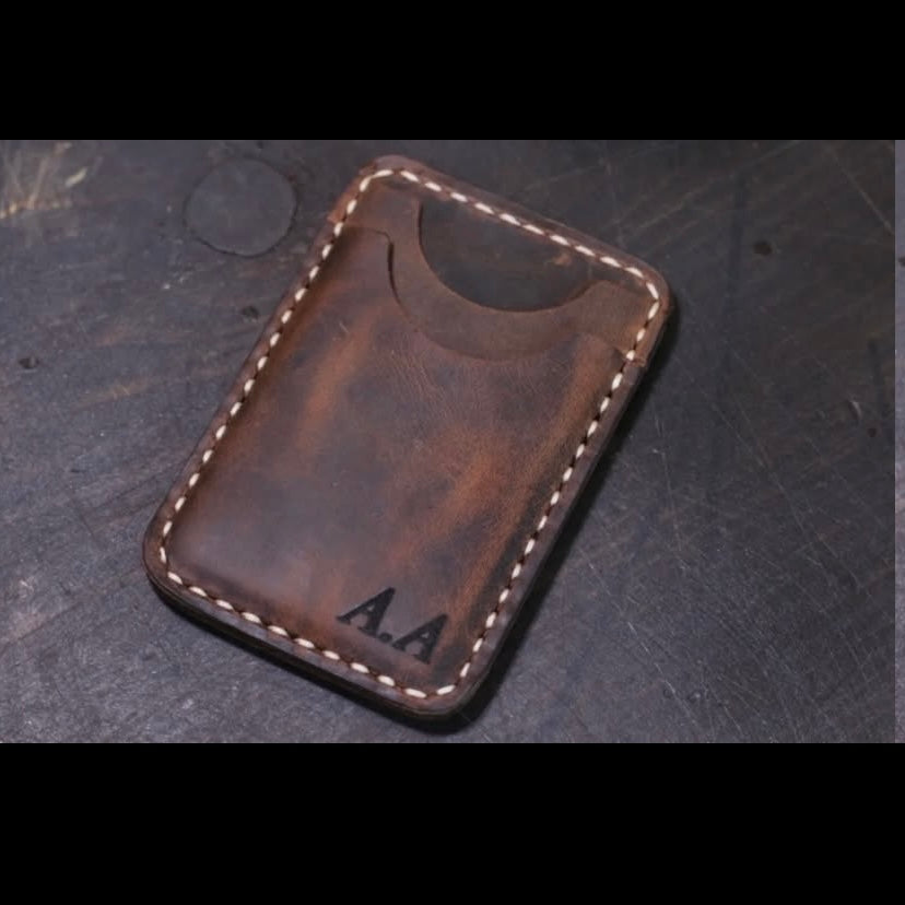 Handmade Card Holder, Brown Card Holder Business Card, Mini Wallet, Special Card Holder