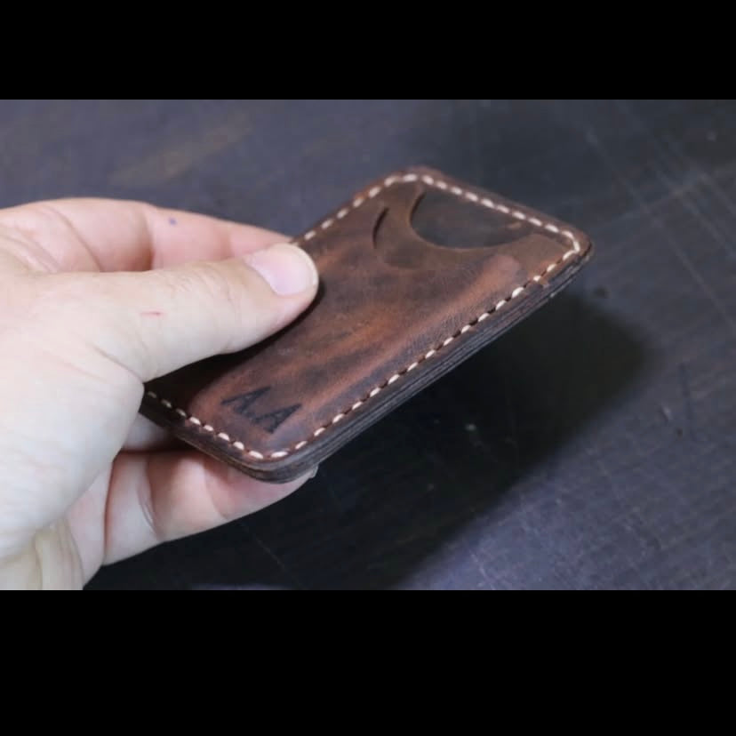 Handmade Card Holder, Brown Card Holder Business Card, Mini Wallet, Special Card Holder