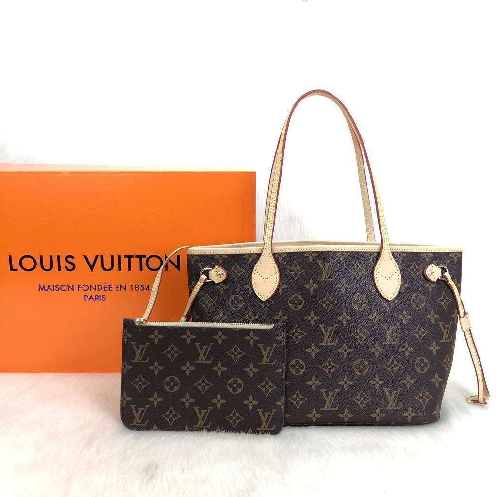 Louis Vuitton Neverfull PM genuine leather women's bag