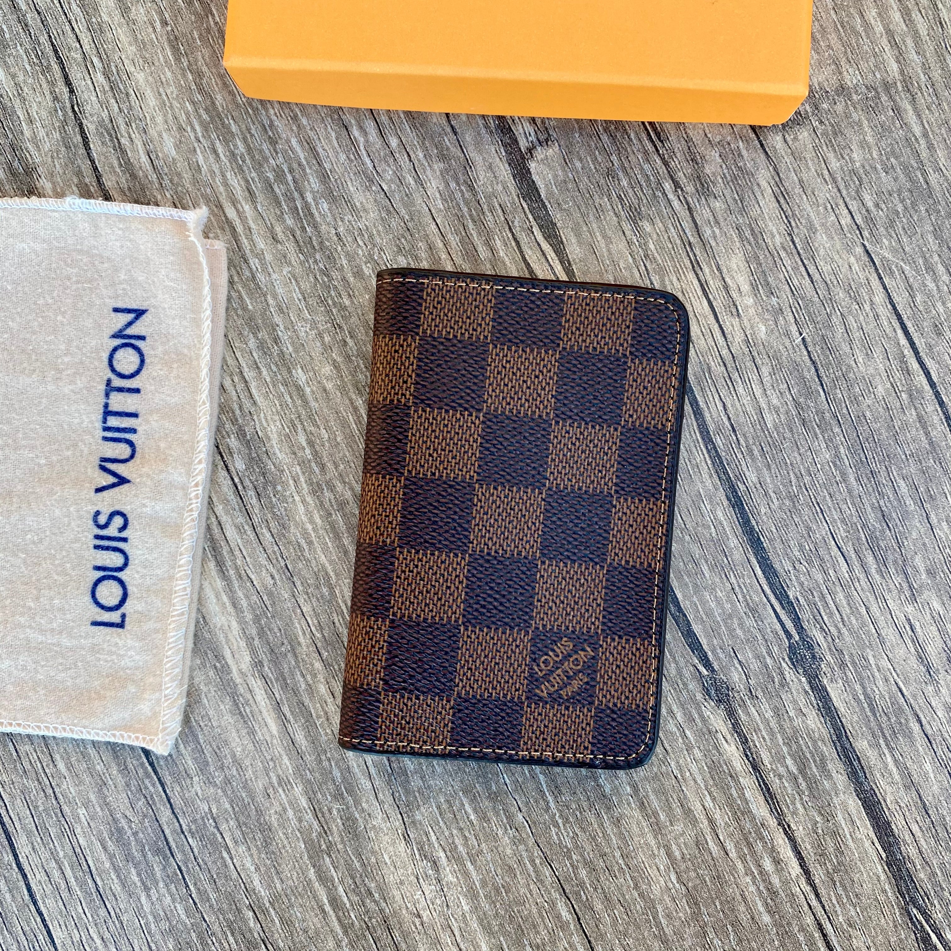 Louis Vuitton Card Holder, Coffee Checkered Card Holder Business Card, Mini Wallet, Special Card Holder