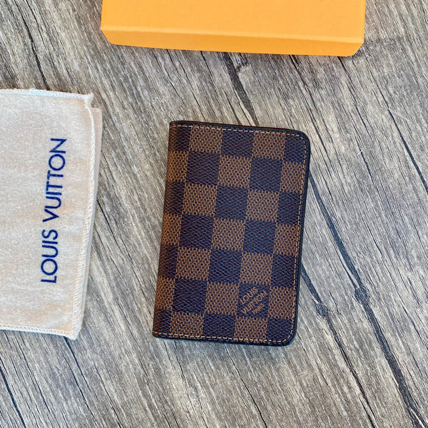 Louis Vuitton Card Holder, Coffee Checkered Card Holder Business Card, Mini Wallet, Special Card Holder