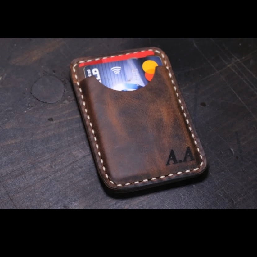 Handmade Card Holder, Brown Card Holder Business Card, Mini Wallet, Special Card Holder