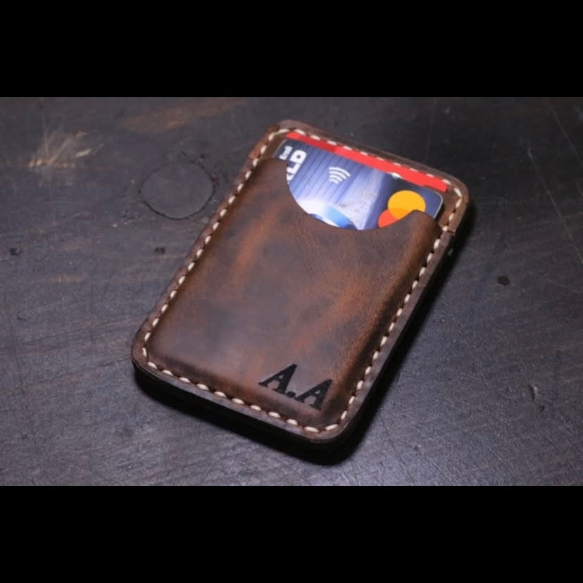 Handmade Card Holder, Brown Card Holder Business Card, Mini Wallet, Special Card Holder