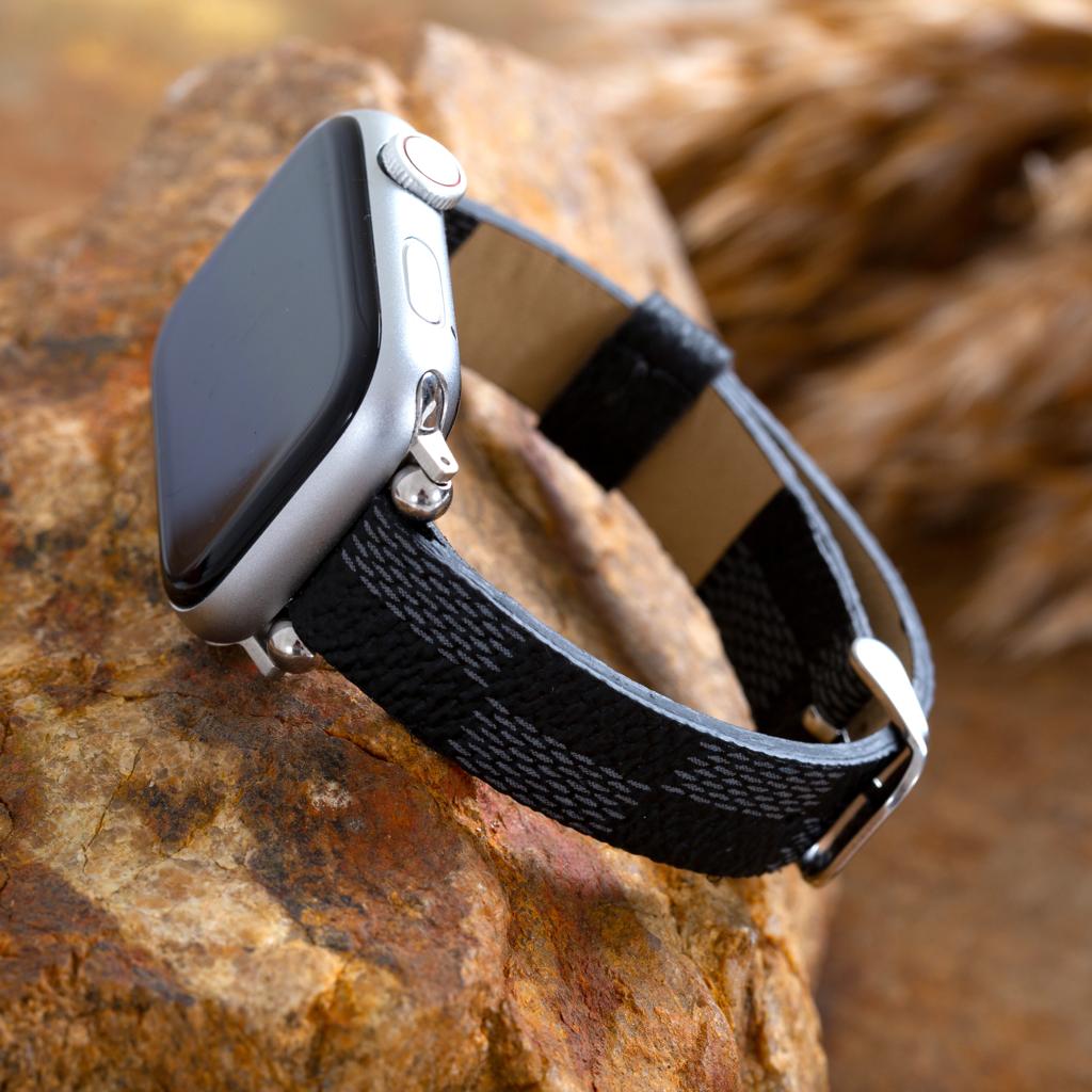 Handmade Genuine Checkered Leather Apple Watch Band