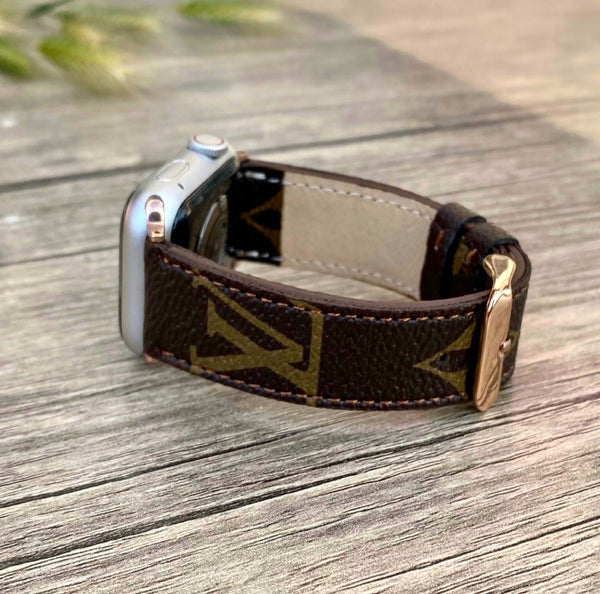 Handmade Louis Vuitton Apple Watch Band iwatch Strap series 7-6-5-4-3-2-1