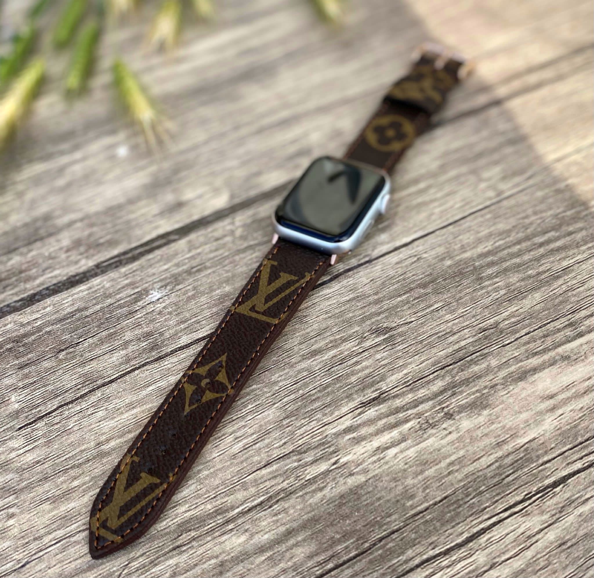 Handmade Louis Vuitton Apple Watch Band iwatch Strap series 7-6-5-4-3-2-1